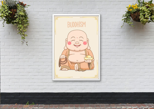 AFFICHE BOUDDHA RIEUR (42X59.4CM) - Creativehandgallery