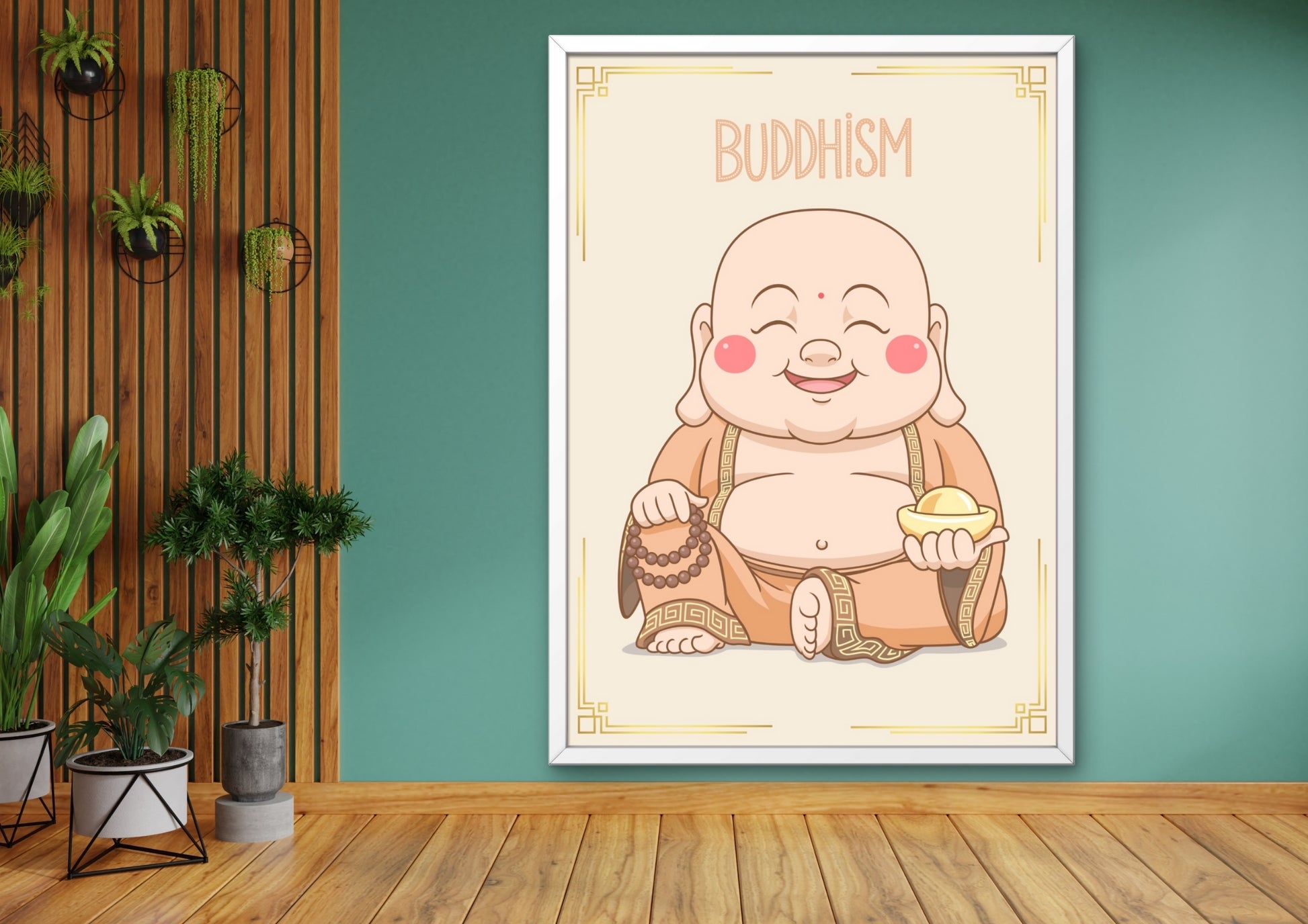 AFFICHE BOUDDHA RIEUR (42X59.4CM) - Creativehandgallery