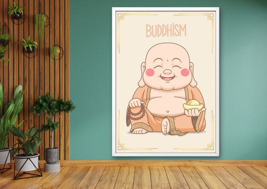 AFFICHE BOUDDHA RIEUR (42X59.4CM) - Creativehandgallery