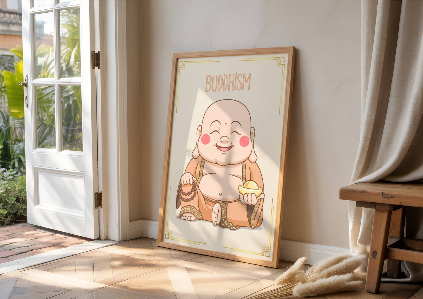 AFFICHE BOUDDHA RIEUR (42X59.4CM) - Creativehandgallery