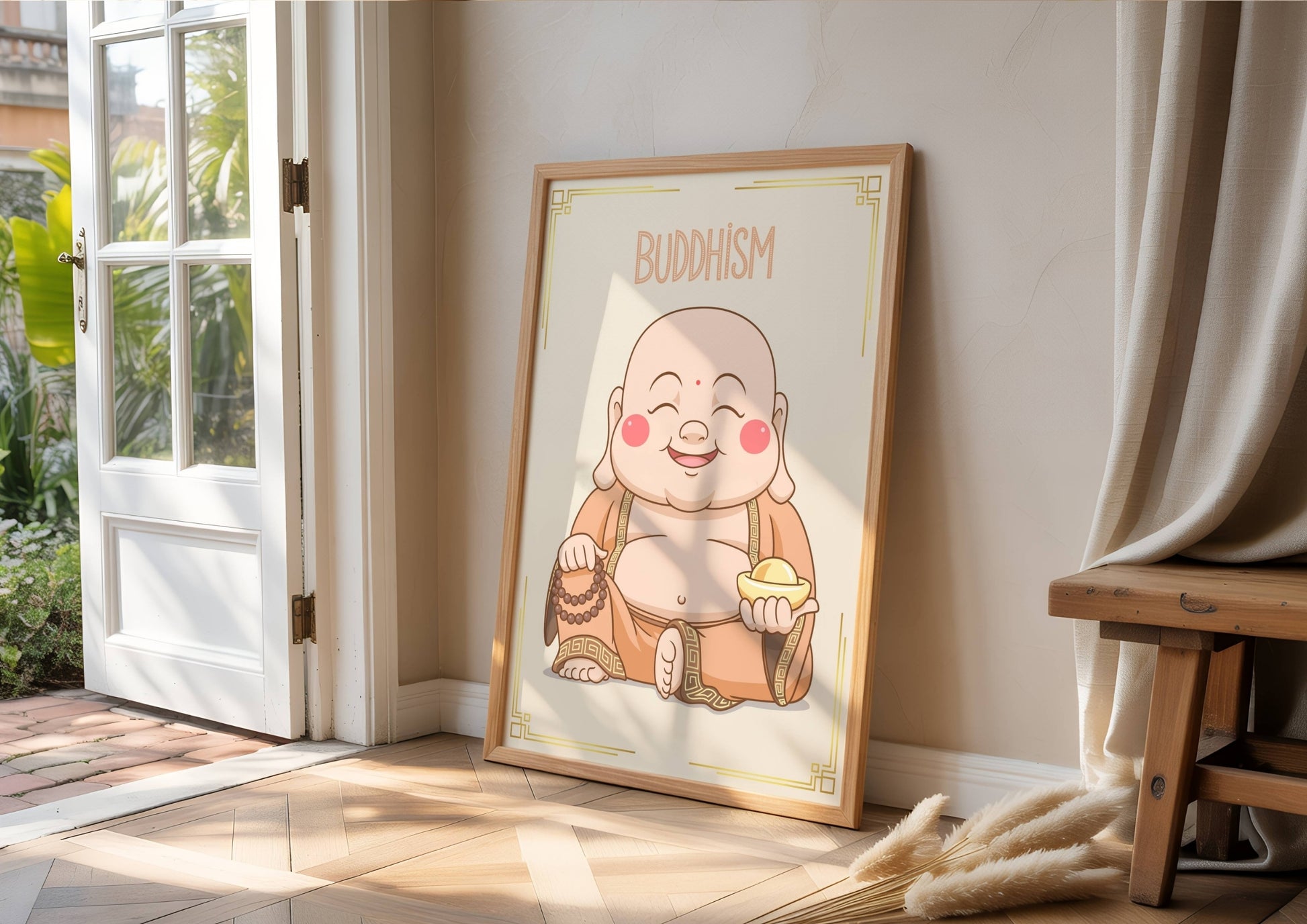 AFFICHE BOUDDHA RIEUR (42X59.4CM) - Creativehandgallery