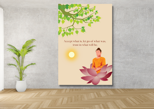 Affiche Bouddha Lotus 42x59.4cm - Décoration Murale Zen pour un Habitat Serein