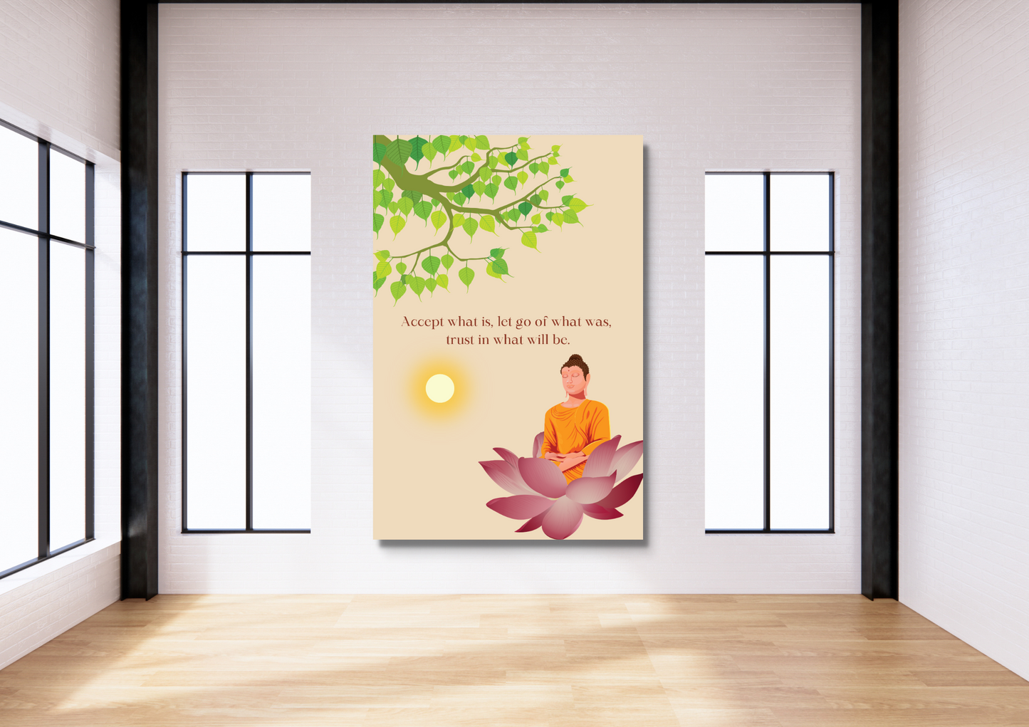 Affiche Bouddha Lotus 42x59.4cm - Décoration Murale Zen pour un Habitat Serein
