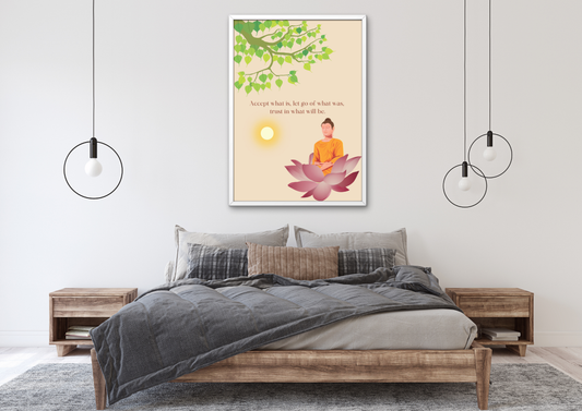 Affiche Bouddha Lotus 42x59.4cm - Décoration Murale Zen pour un Habitat Serein