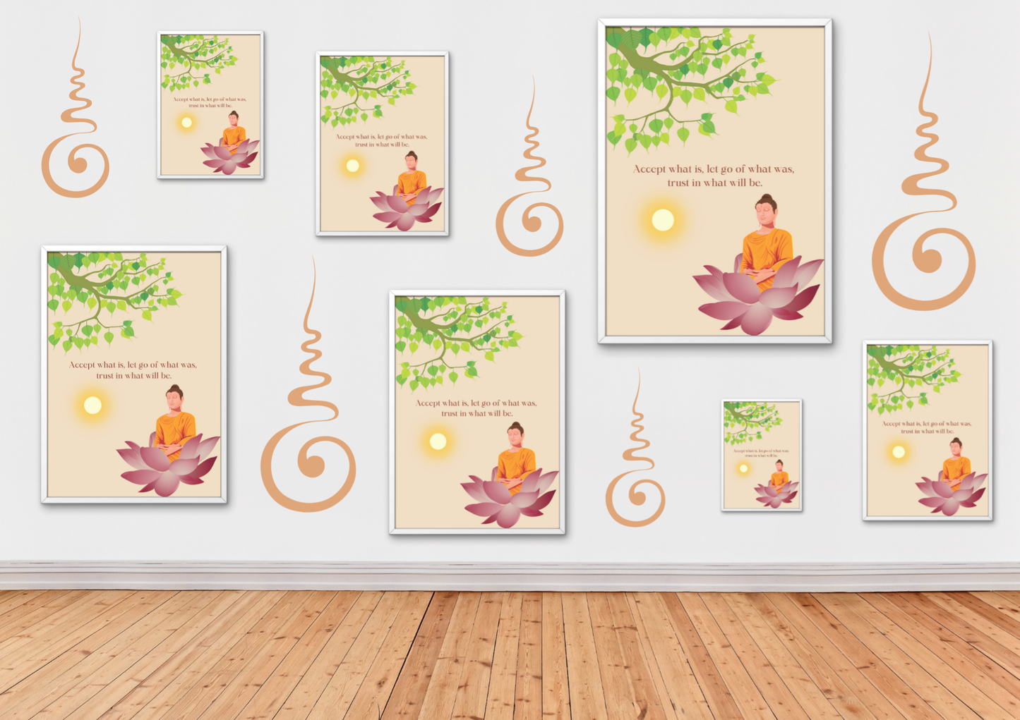 Affiche Bouddha Lotus 42x59.4cm - Décoration Murale Zen pour un Habitat Serein