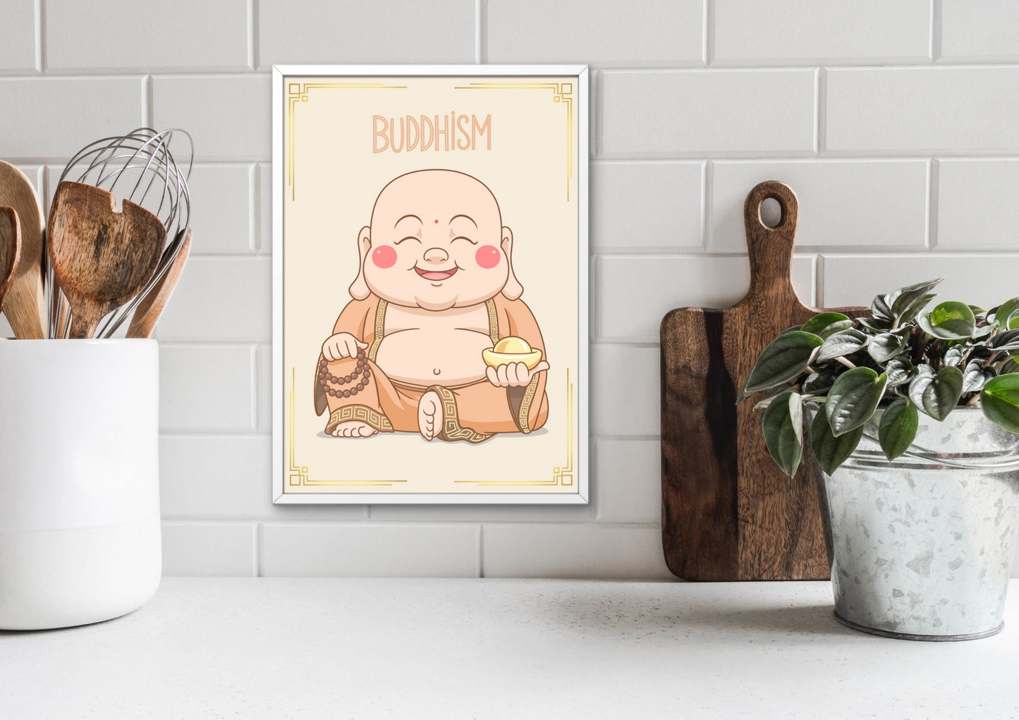 AFFICHE BOUDDHA RIEUR (42X59.4CM) - Creativehandgallery