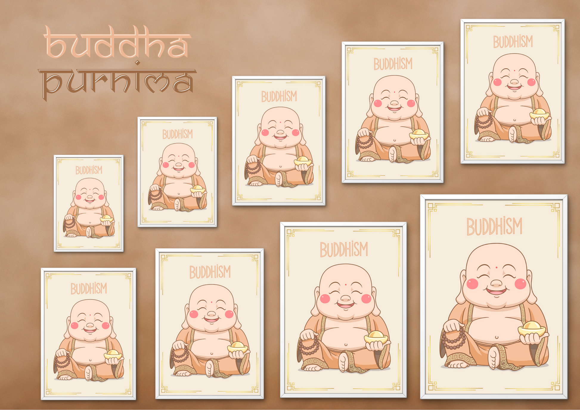AFFICHE BOUDDHA RIEUR (42X59.4CM) - Creativehandgallery