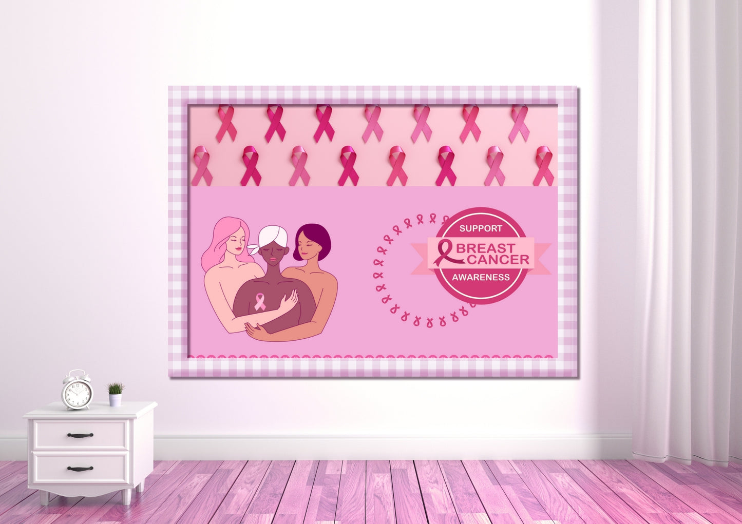 ENSEMBLES DE 6 AFFICHES NUMERIQUES COLLECTION OCTOBRE ROSE (59.4X42 CM) - Creativehandgallery