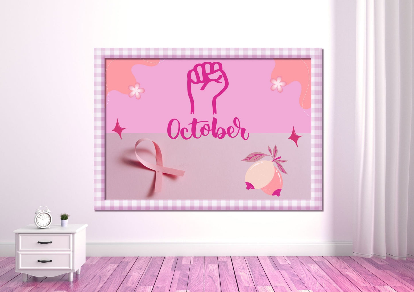 ENSEMBLES DE 6 AFFICHES NUMERIQUES COLLECTION OCTOBRE ROSE (59.4X42 CM) - Creativehandgallery