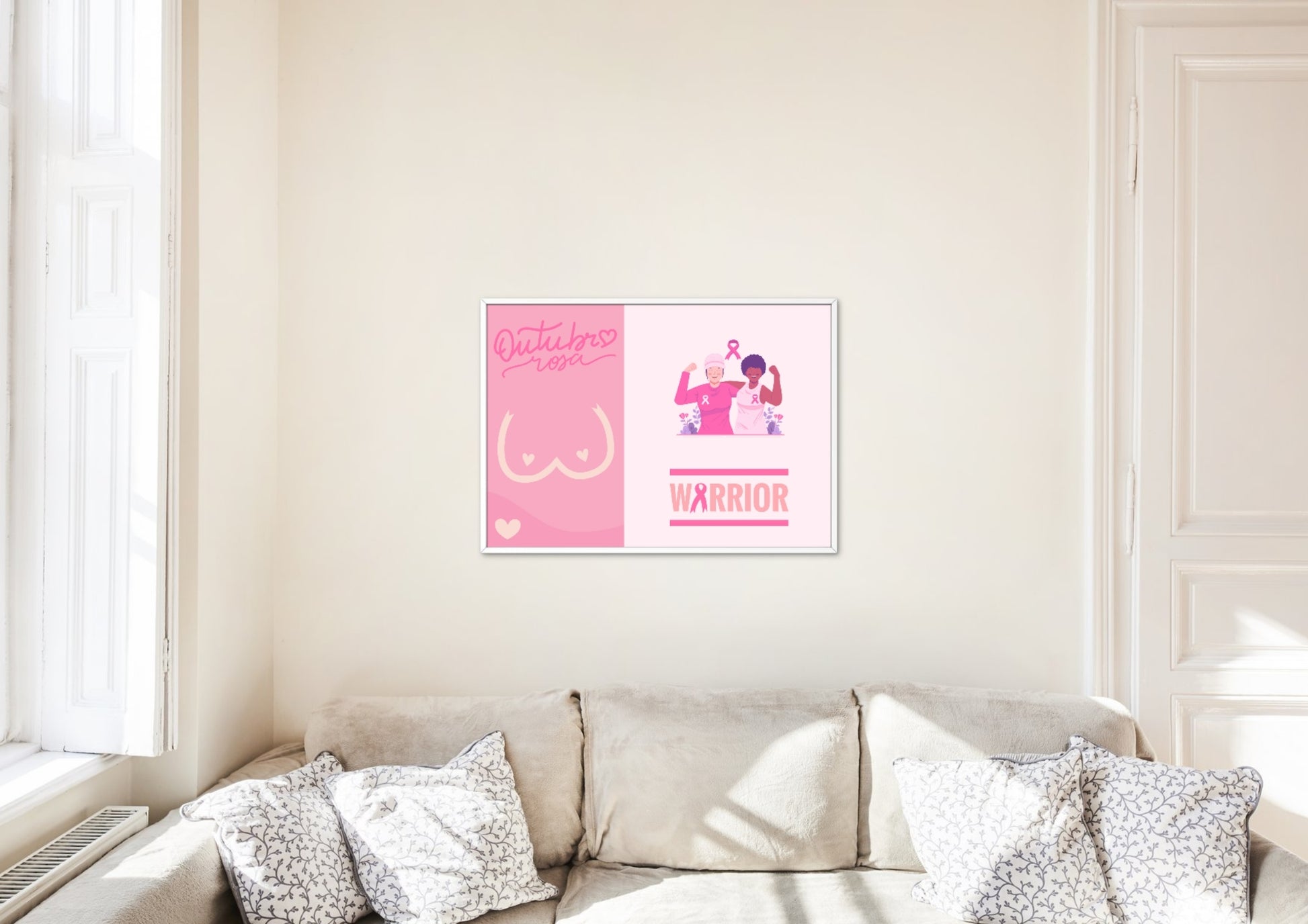 ENSEMBLES DE 6 AFFICHES NUMERIQUES COLLECTION OCTOBRE ROSE (59.4X42 CM) - Creativehandgallery