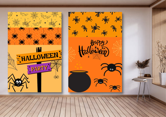 ENSEMBLES DE 5 AFFICHES NUMERIQUES COLLECTION  HALLOWEEN 1 (42X59.4CM) - Creativehandgallery