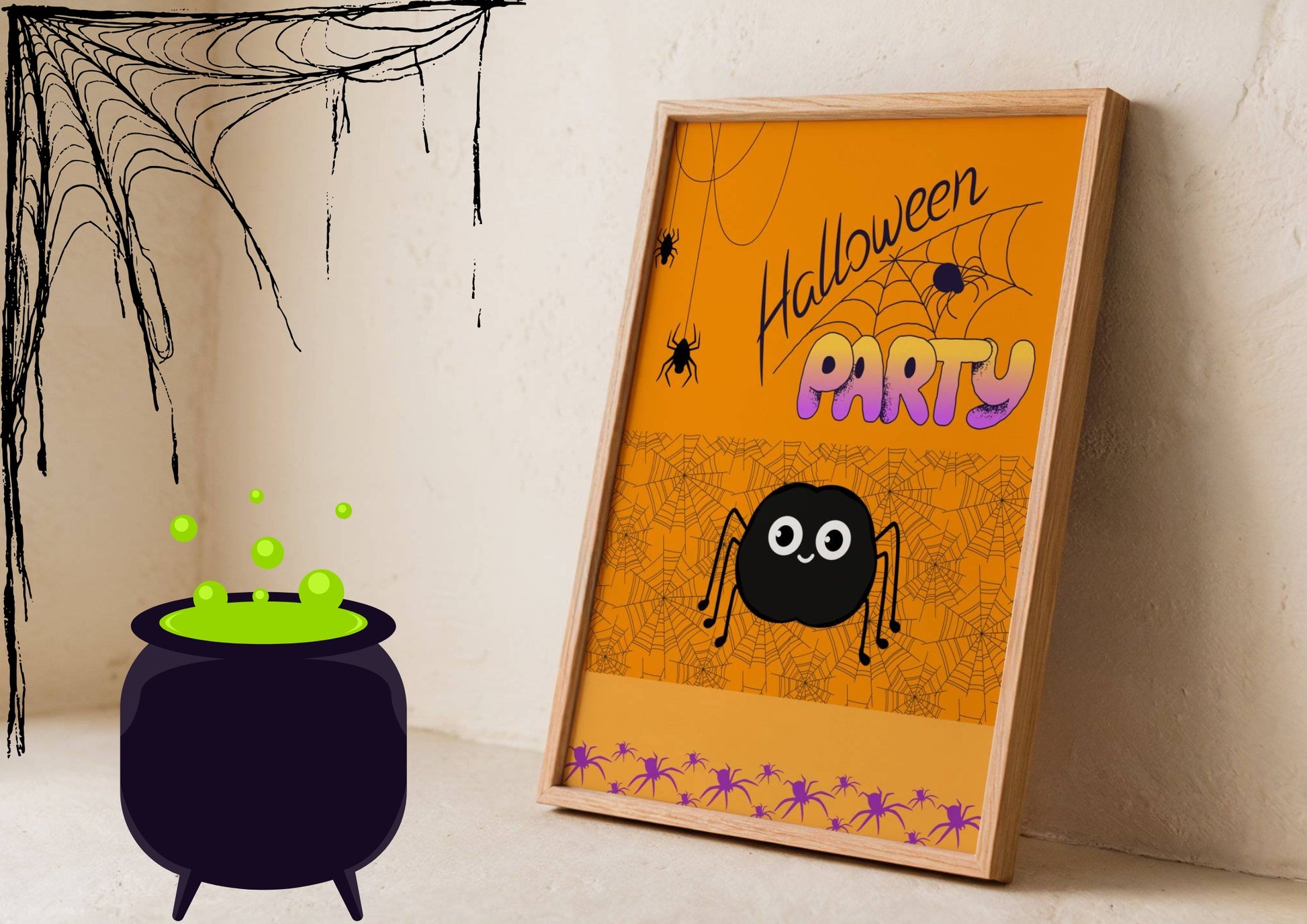 ENSEMBLES DE 5 AFFICHES NUMERIQUES COLLECTION  HALLOWEEN 1 (42X59.4CM) - Creativehandgallery