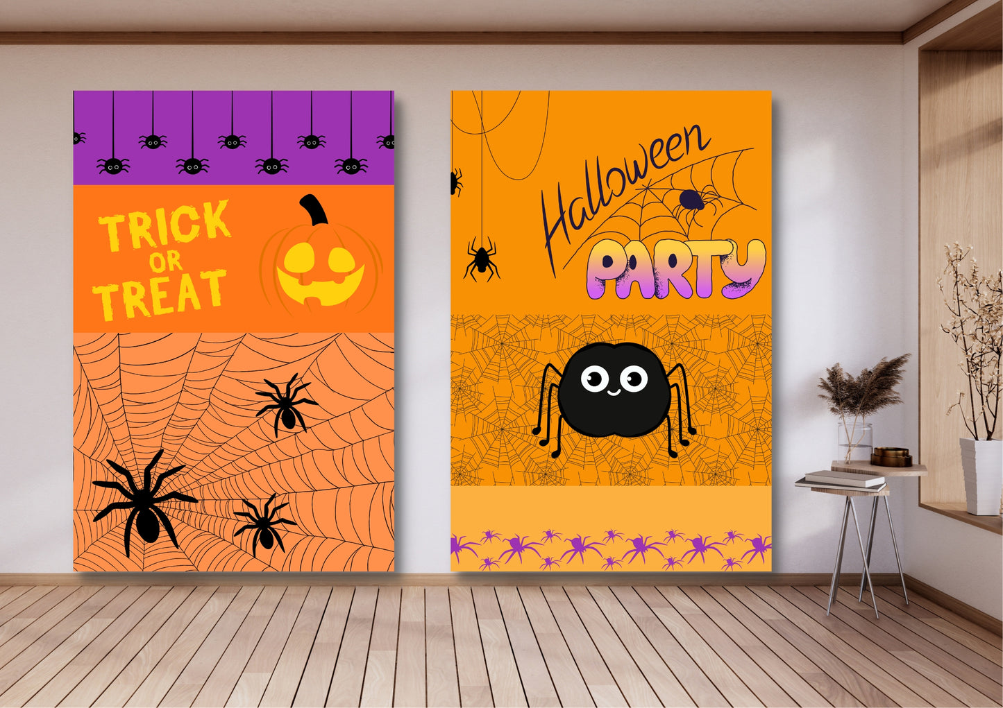 ENSEMBLES DE 5 AFFICHES NUMERIQUES COLLECTION  HALLOWEEN 1 (42X59.4CM) - Creativehandgallery