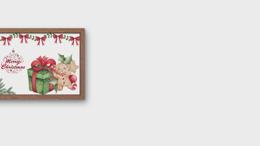 Ensembles de 6 affiches numériques Noël décoration maison (59.4x42 cm)