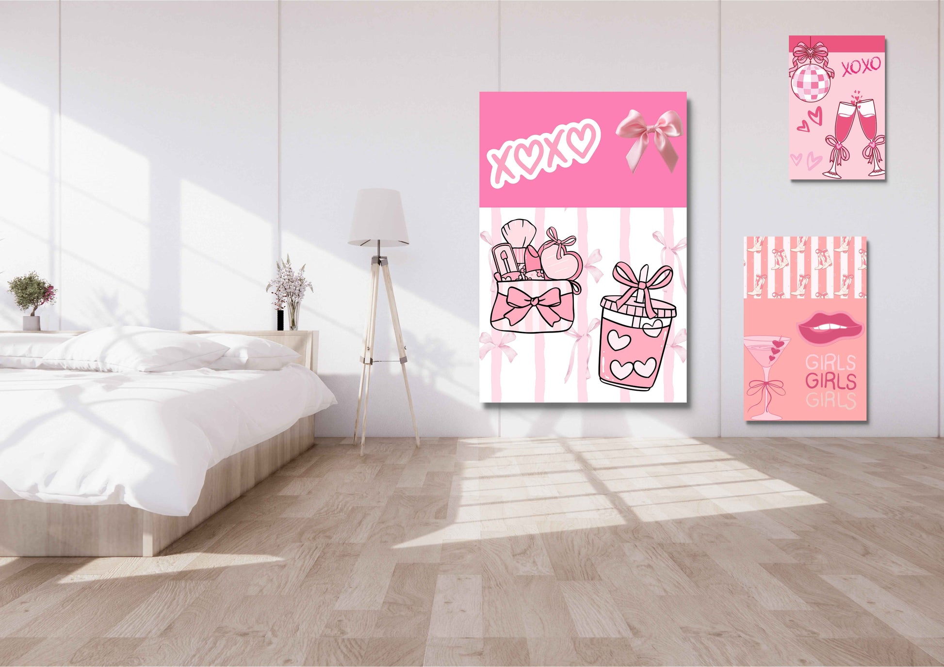 Ensembles de 9 affiches numériques girly Collection 1 (42x59.4cm)