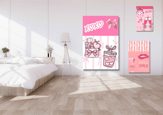 Ensembles de 9 affiches numériques girly Collection 1 (42x59.4cm)