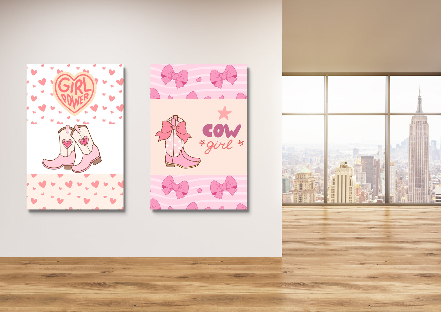 ENSEMBLES DE 9 AFFICHES NUMERIQUES COLLECTION GIRLY 1 (42X59.4CM) - Creativehandgallery
